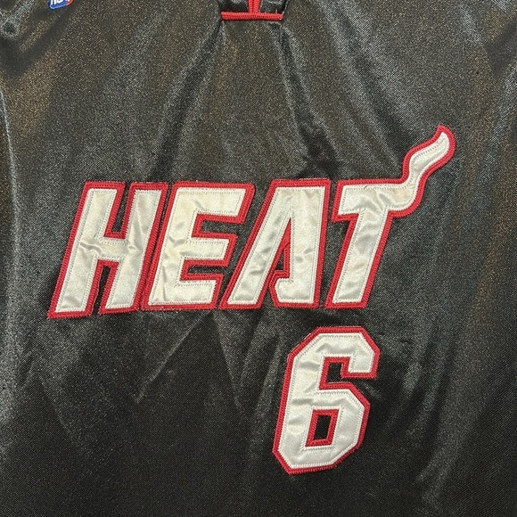 Men’s Adidas Miami Heat Lebron James #6 Basketball Jersey Shirt Size 56 2XL - Picture 5 of 10